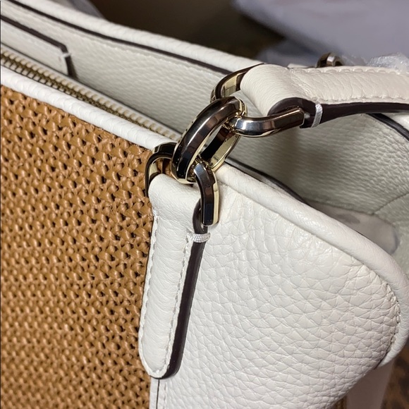 Kate Spade 3 compartment Jackson straw medium shoulder bag warm gingerbr… - Picture 11 of 15